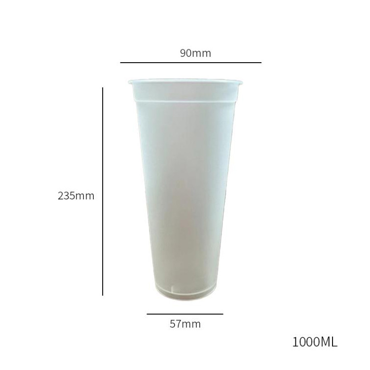 1000ml trykt PP kop