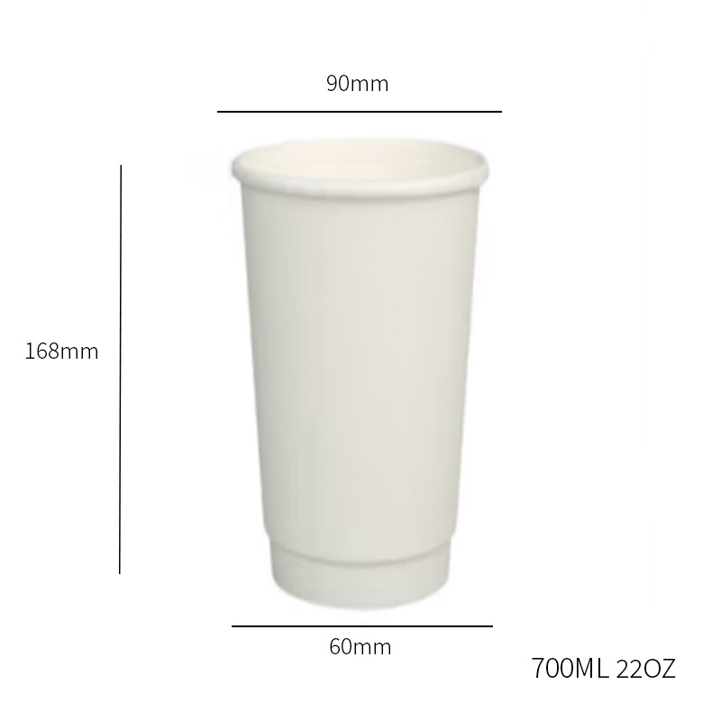 22 OZ Dobbeltvæg Papir Cup